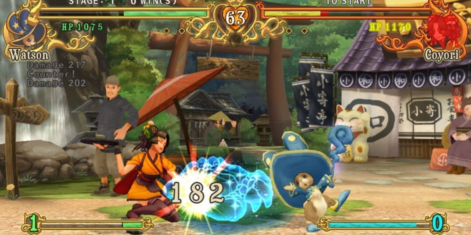 Battle Fantasia Gameplay as Watson and Coyori fight