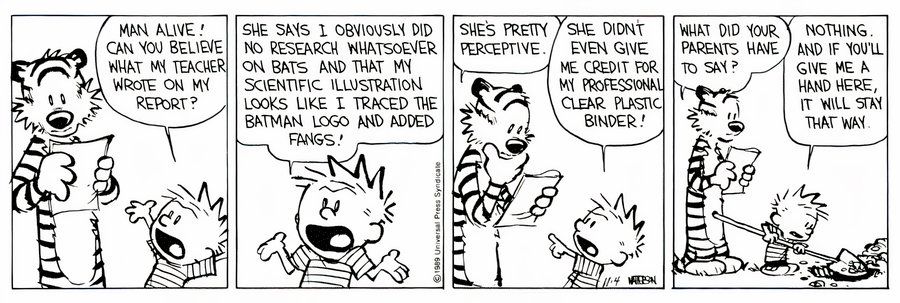 Calvin y Hobbes Pop Culture - Batman No Es una Herramienta de Investigación