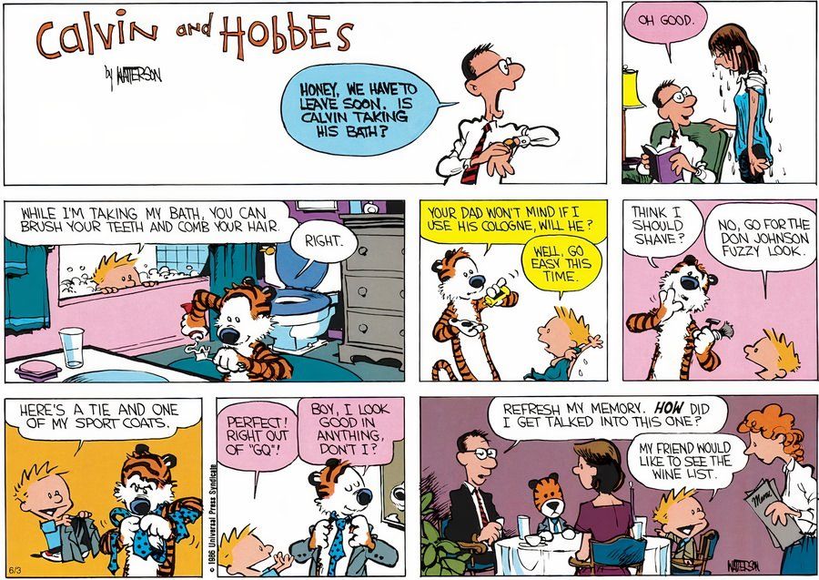 Calvin y Hobbes Pop Culture - Look Esponjoso de Don Johnson de GQ