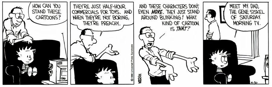 Calvin y Hobbes Pop Culture - Gene Siskel Tiene Opiniones Sobre los Dibujos Animados