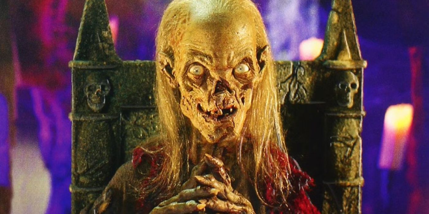 Cryptkeeper with hands folded together