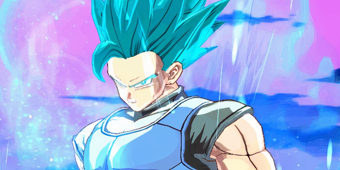 Super Saiyan Blue Shallot powers up in Dragon Ball Legends.