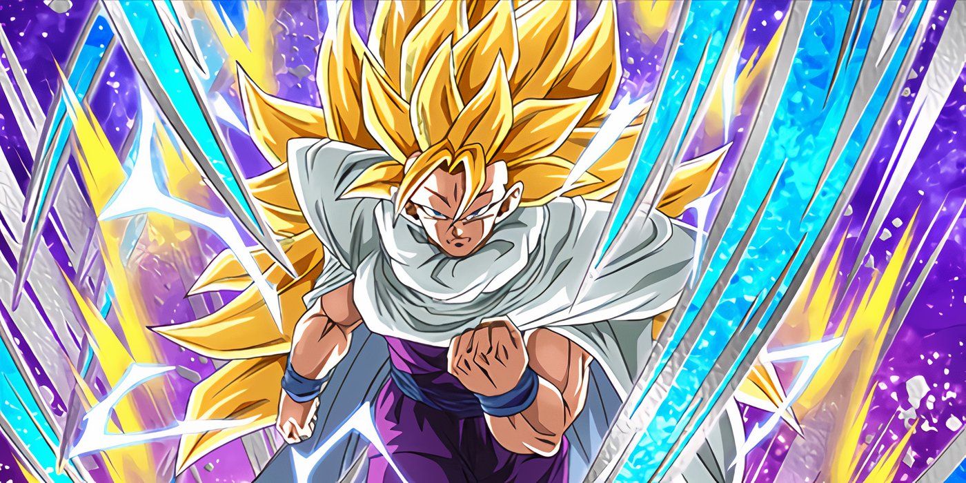 Super Saiyan 3 Gohan, in Piccolo outfit, ready to fight in the heroes of Super Dragon Ball.