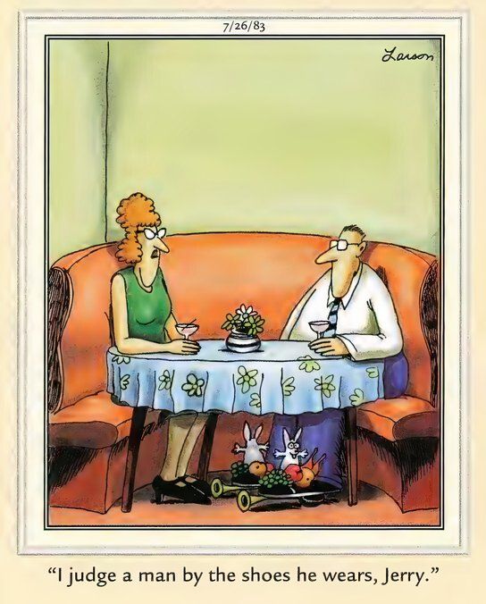 Far Side Fashion - Jerry's Shoes Are a Fashion Faux-Pas