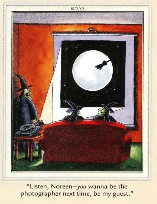 Far Side Witch and Magicians - Noreen Will be the Photographer Next Time