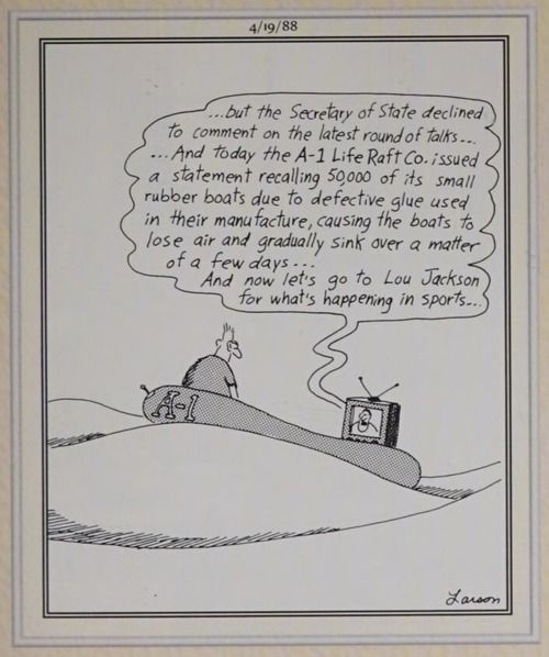 A man in a raft lost at sea