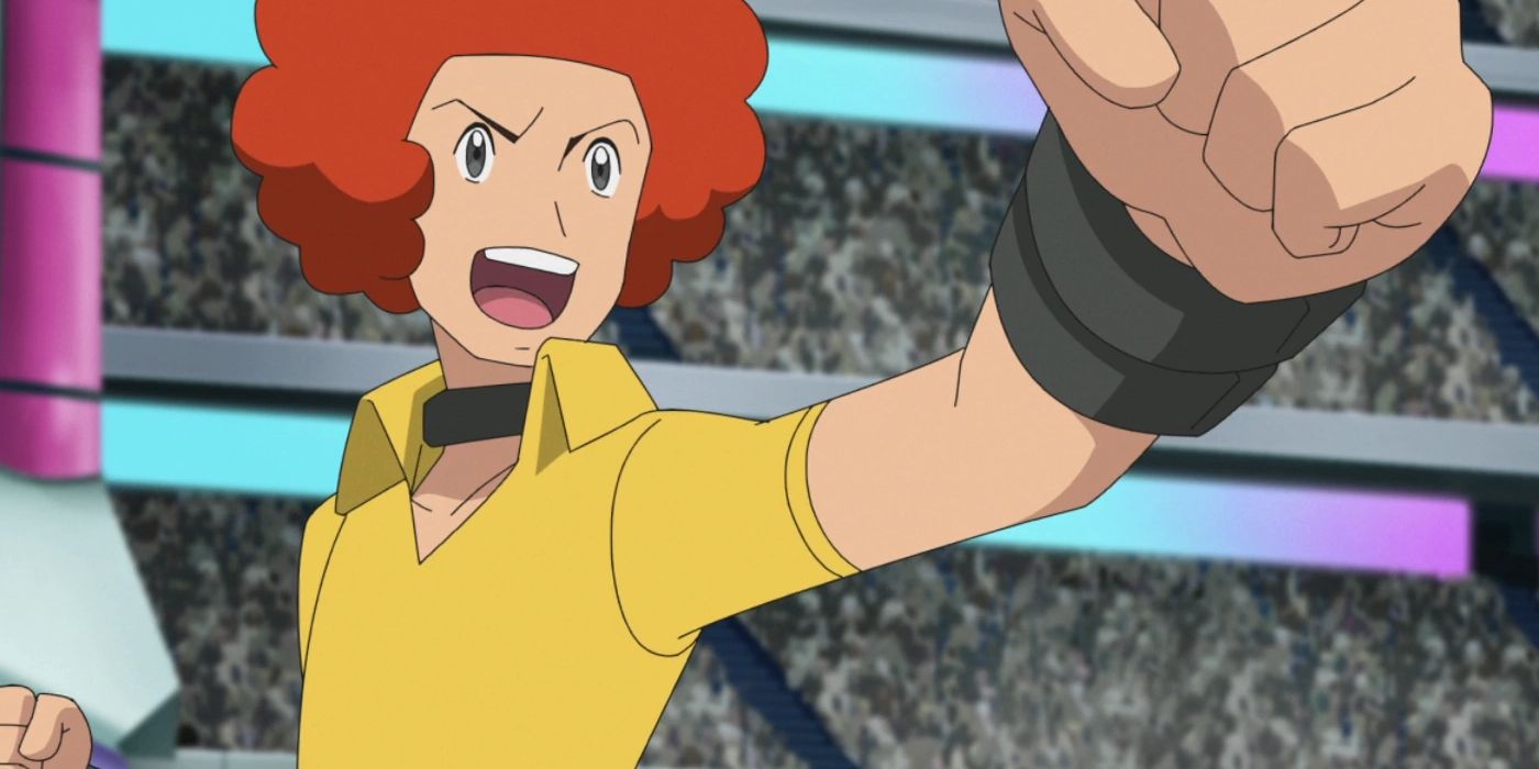 Elite Four Flint in the Pokemon anime