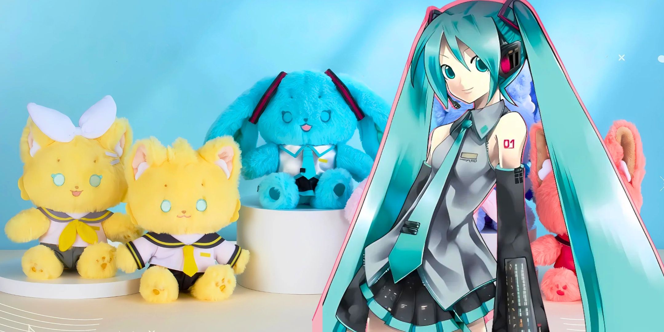 Hatsune Miku & Piapro Fans' Favorite Vocaloids Transform Into Animals for Adorable New Plushie Release