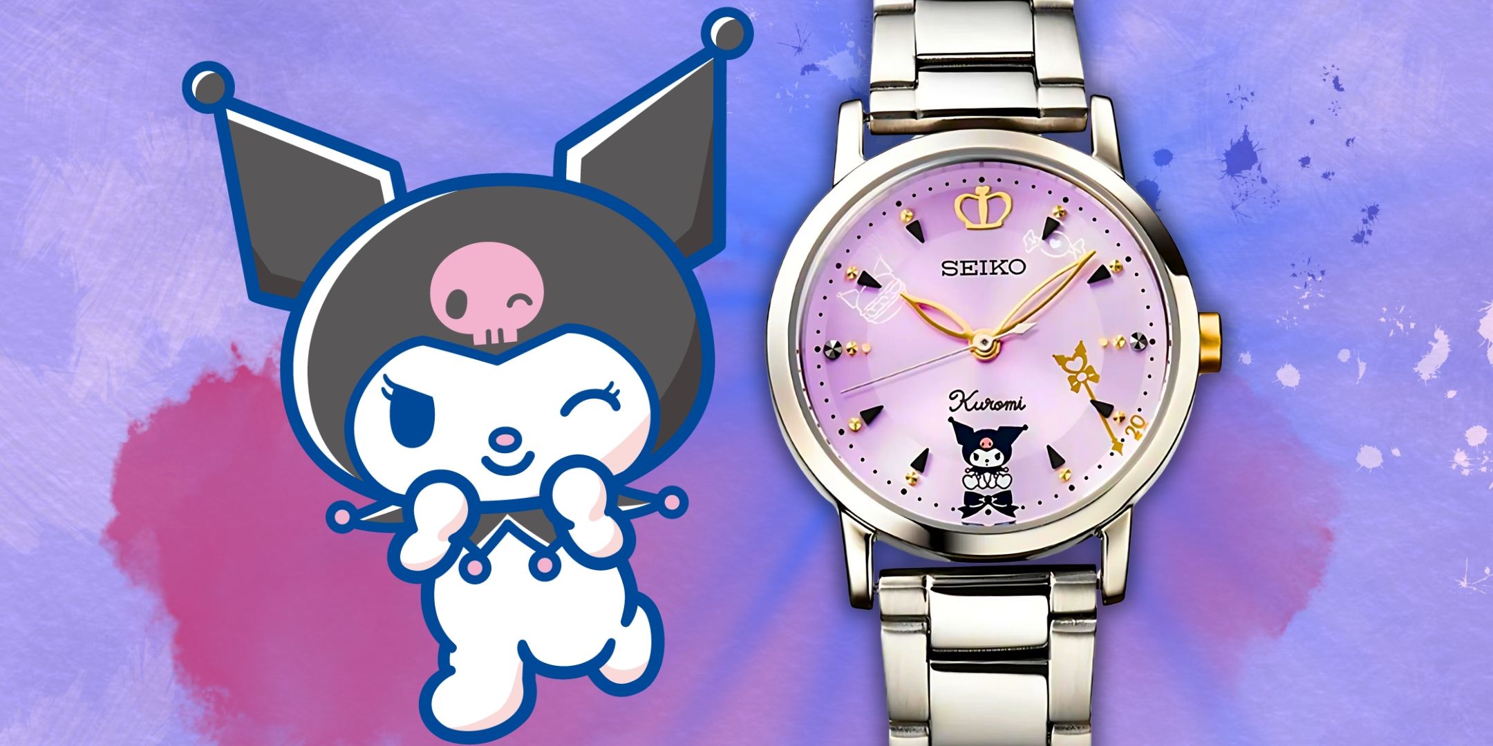 Sanrio's Kuromi with 20th anniversary Seiko watch