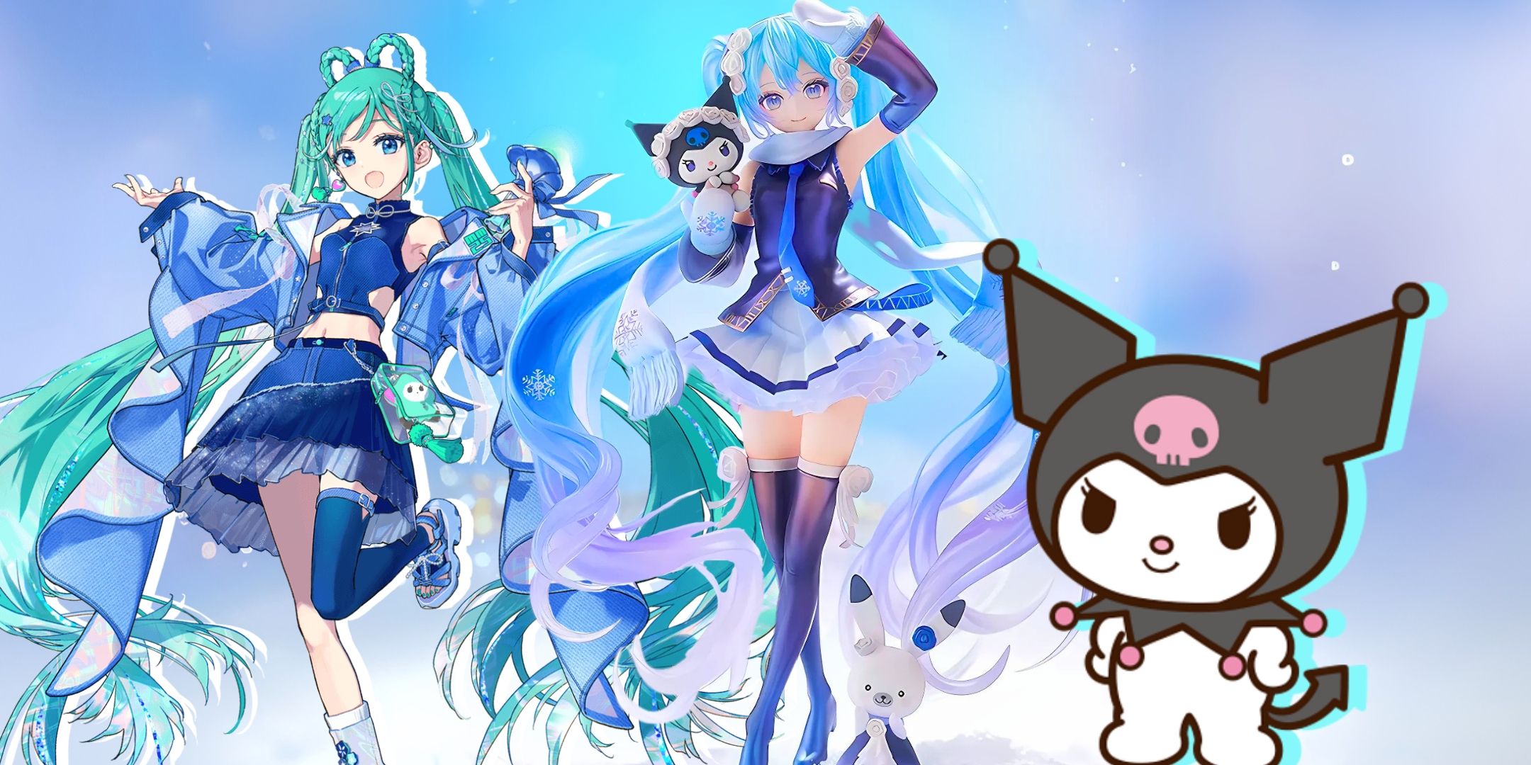 Sanrio's Kuromi and Vocaloid Hatsune Miku with Good Smile Company figure