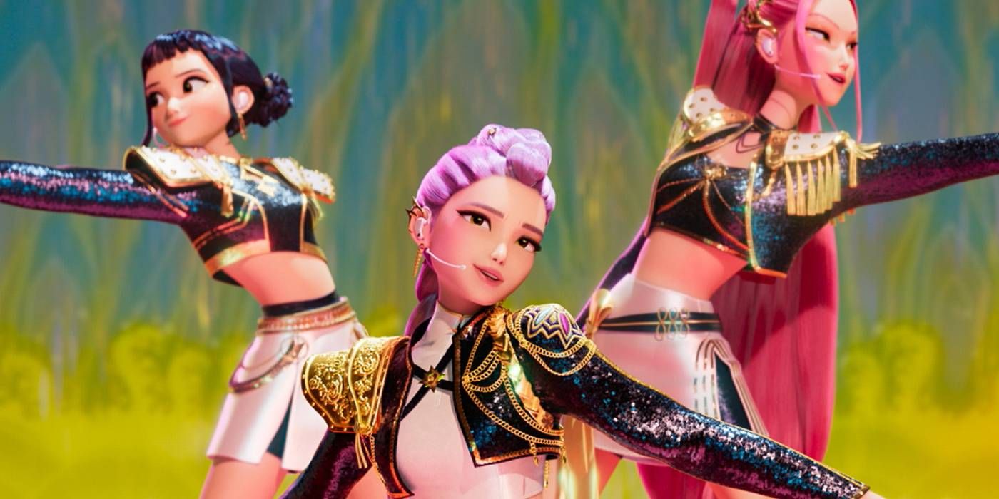 Huntrix juega con oro en los cazadores de demonios KPOP