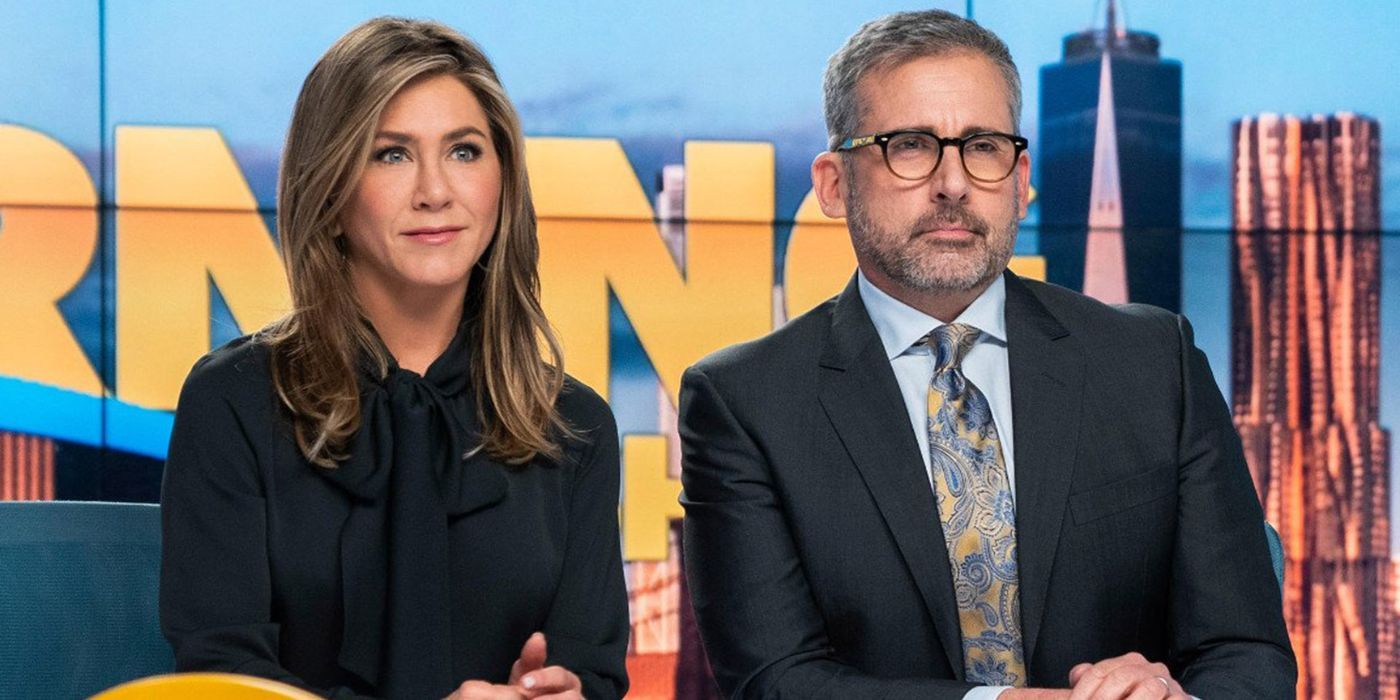 Jennifer Aniston and Steve Carell in The Morning Show.