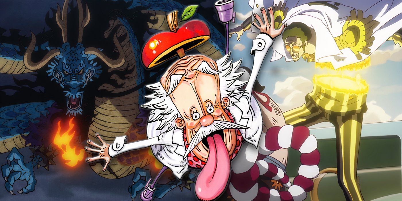 Kaido, Dr. Vegapunk, and Kizaru in One Piece