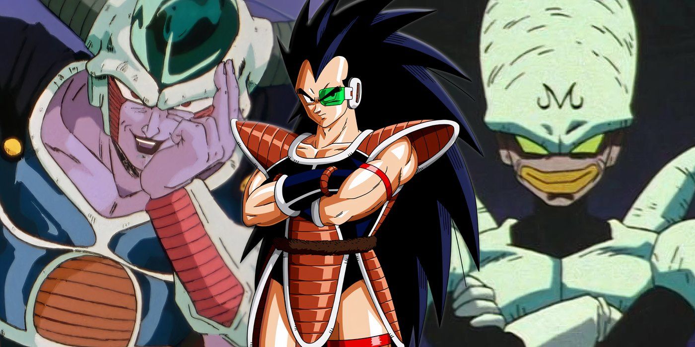 King Cold, Raditz, and Pui Pui in Dragon Ball Z