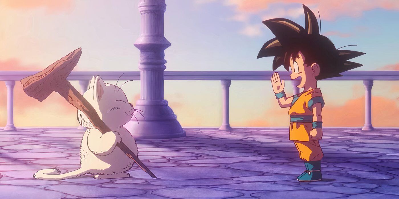 Korin and Kid Goku in Dragon Ball Daima
