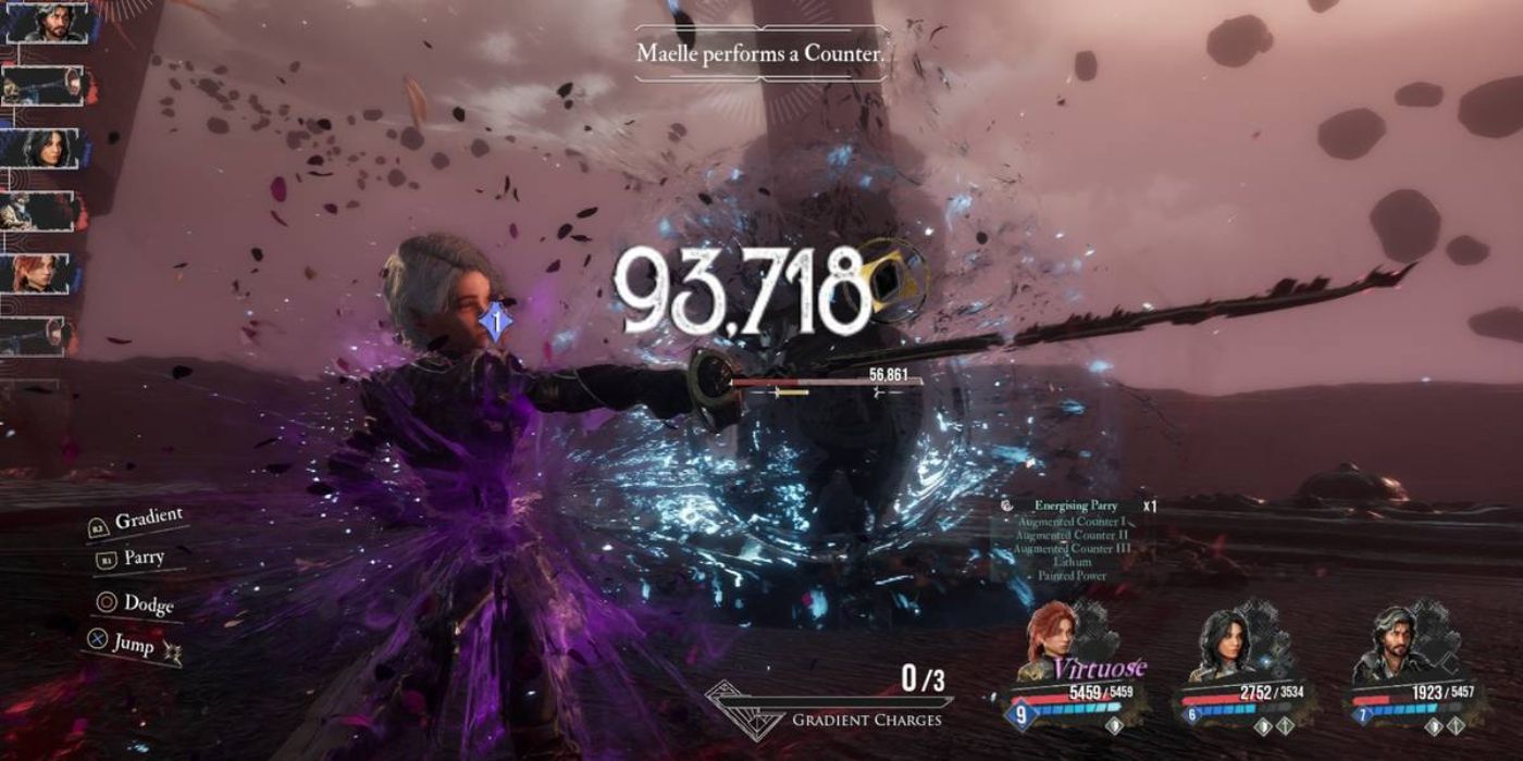 Maelle dealing over 90,000 damage with "Painted Power" in Clair Onscur Expedition 33
