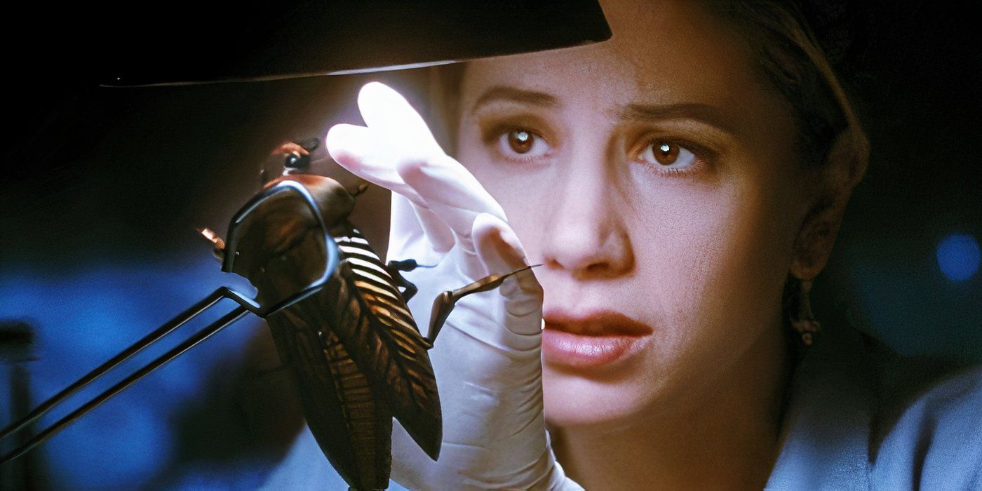 Susan examines an offspring of the Judas breed in Mimic.