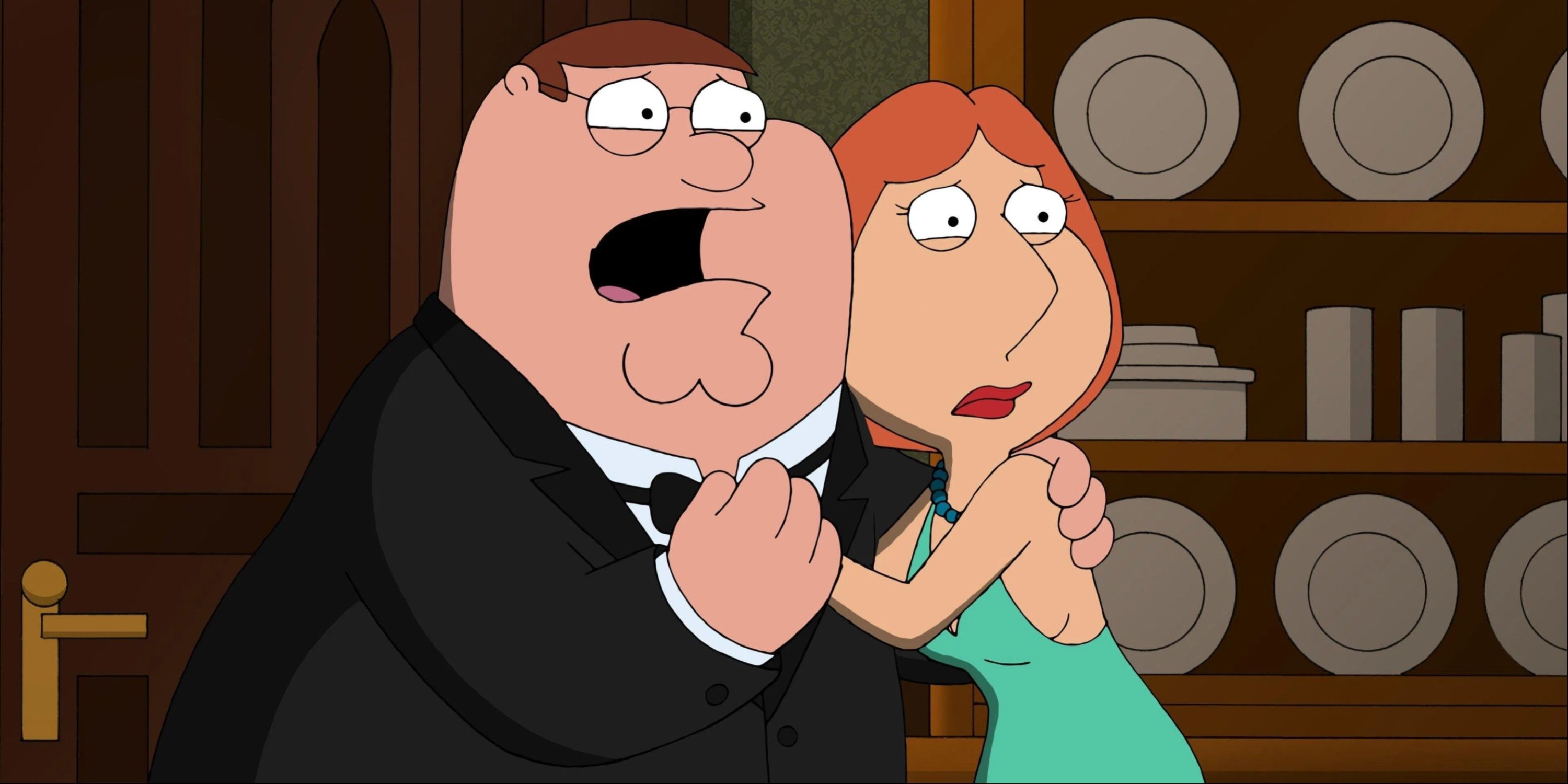 Peter and Laws kiss in the family episode and then there were less