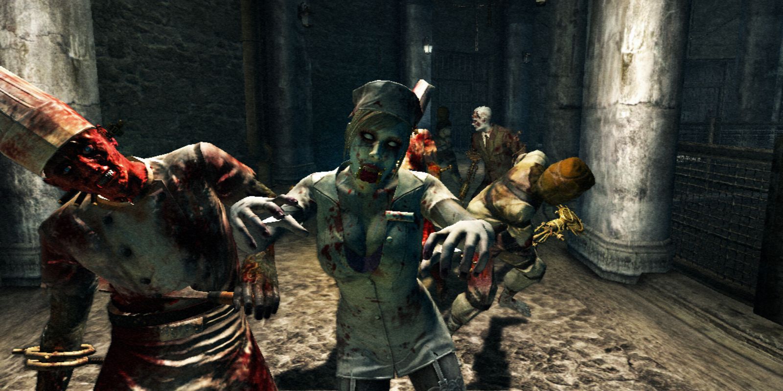 Rise of Nightmares Gameplay as zombies approach the player