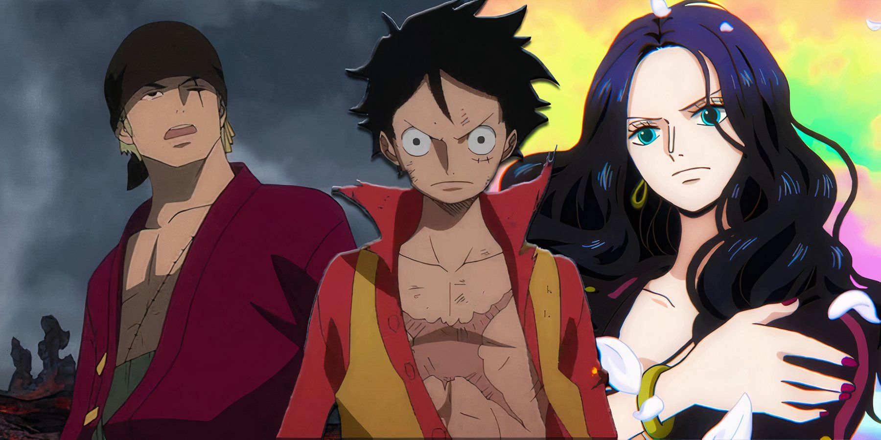 Roronoa Zoro, Monkey D. Luffy and Nico Robin in One Piece films