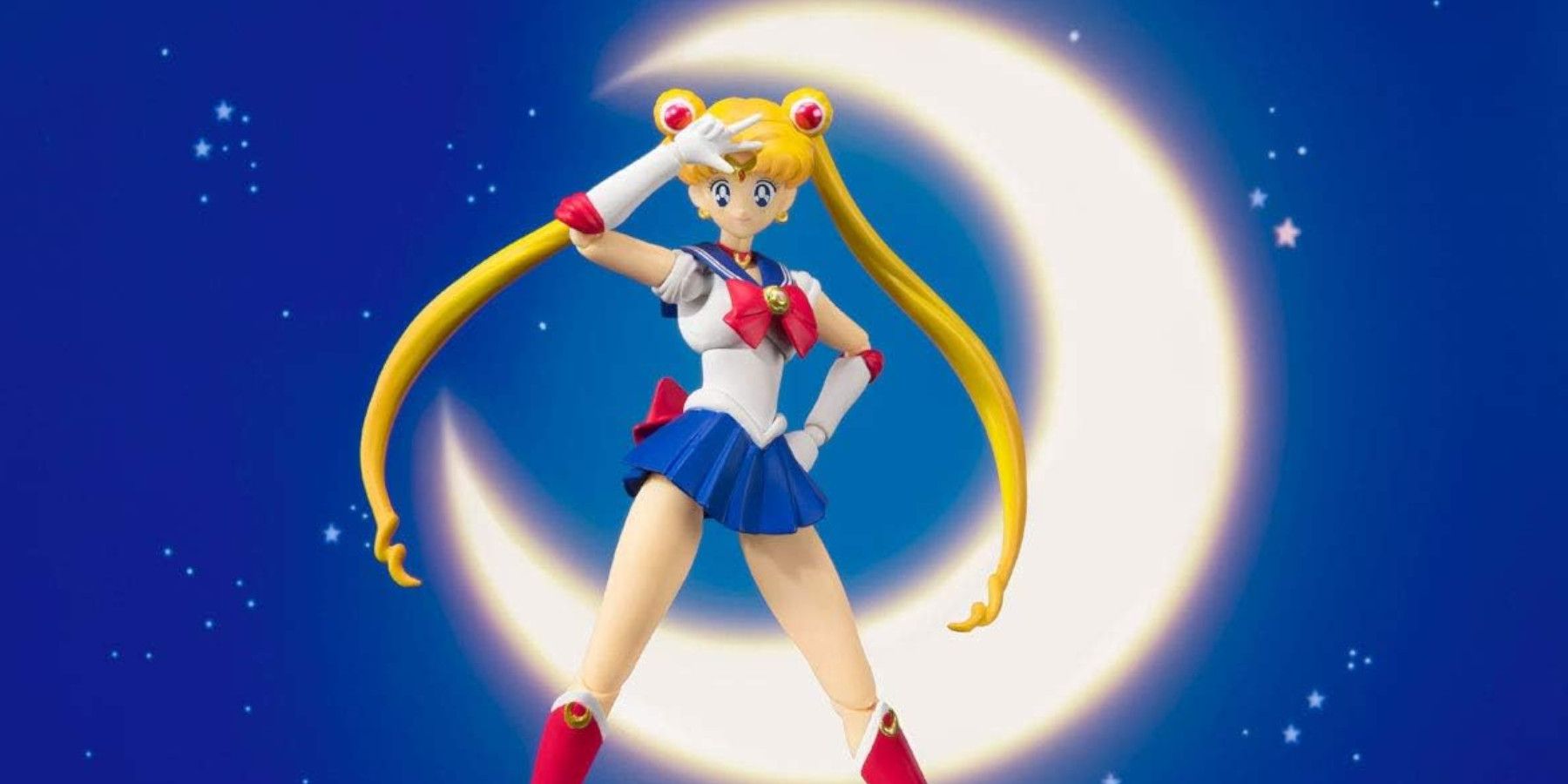 Figura de Sailor Moon -Edición Color Animación- en la pose de transformación de Usagi.