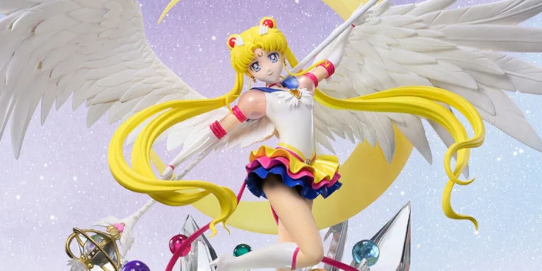 Estatua Wonder de Sailor Moon Cosmos mostrando a Usagi posando.