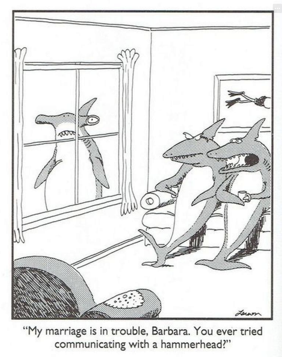 Los tiburones se estresan por un marido martillo