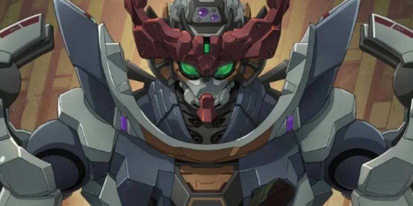 O Gundam Gquuuuuux no processo móvel Gundam Gquuuuuux.