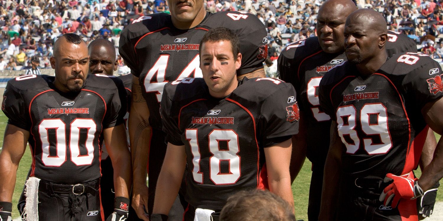 Adam Sandler and Co-Stars in the longest courtyard
