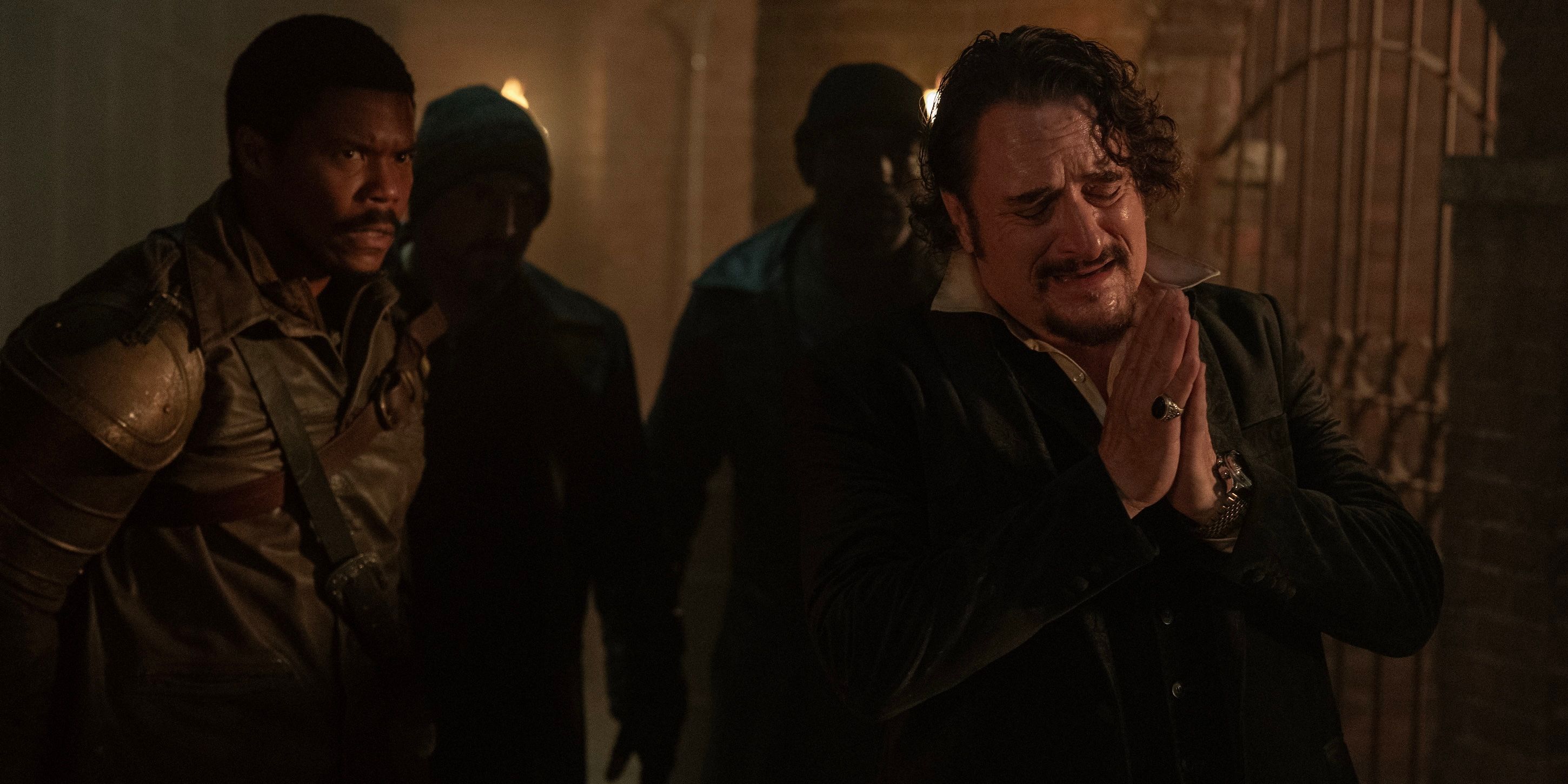 Perlie Armstrong (Gaius Charles) and Bruegel (Kim Coates) on The Walking Dead: Dead City
