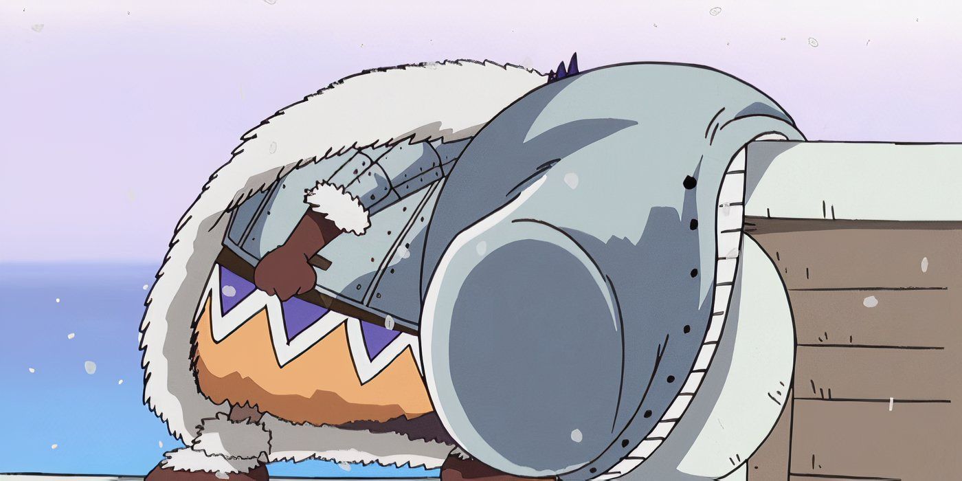 Wapol mordiendo el Going Merry