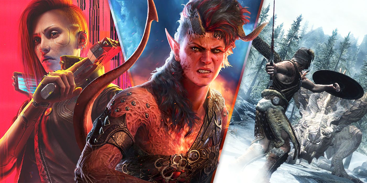 Baldur's Gate 3, Skyrim, and Cyberpunk 2077