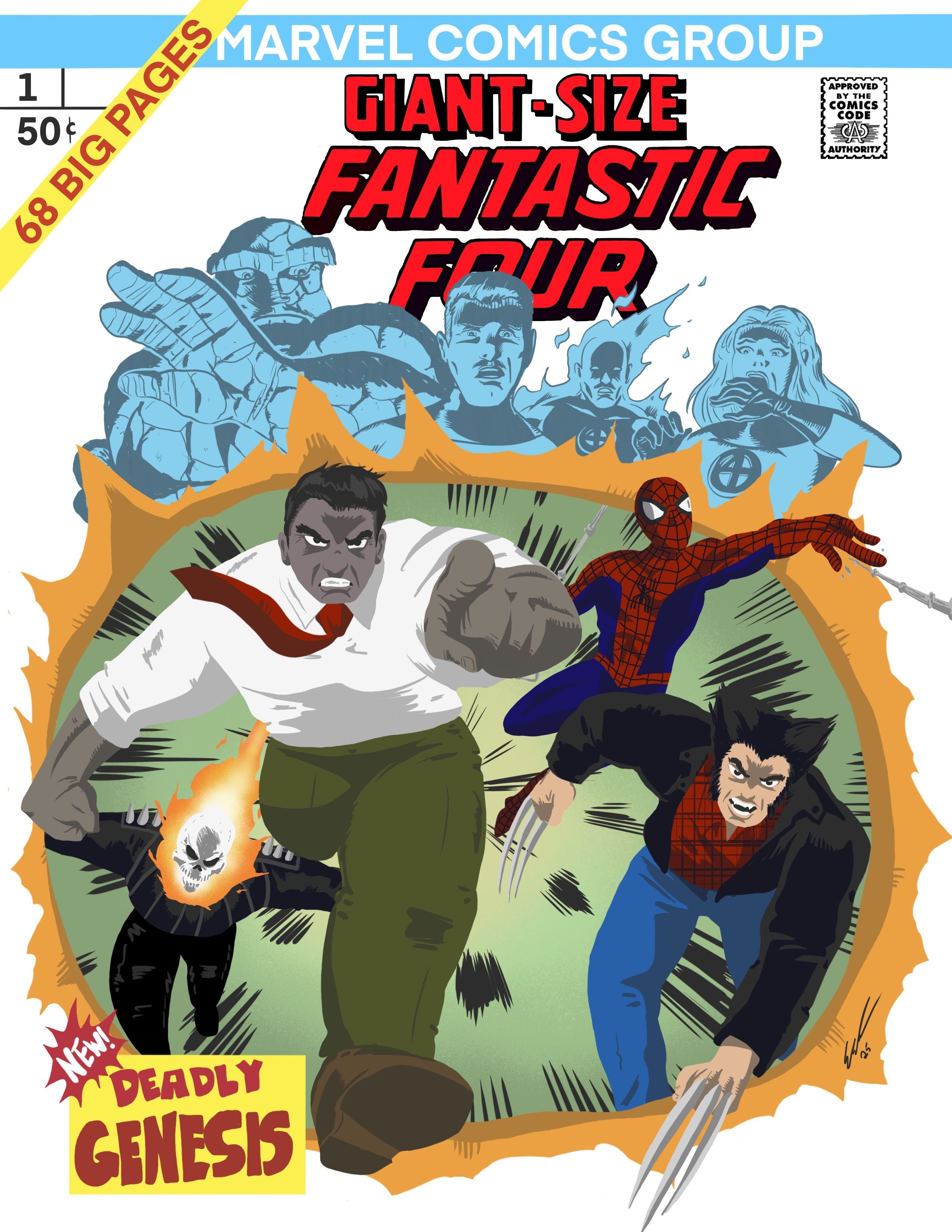 The New fantastic Four on the cover of Giant-Sized X-Men #1