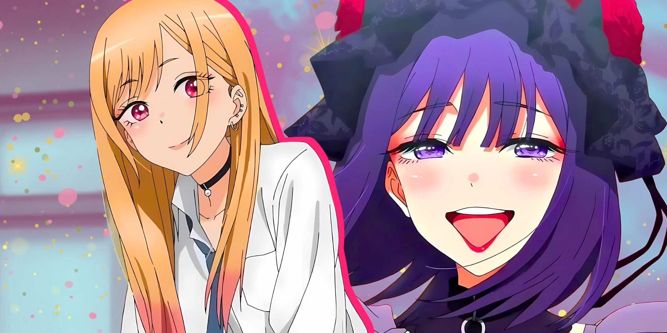 Marin from the My Dress-Up Darling anime in school uniform and Shizuku Kuroe cosplay