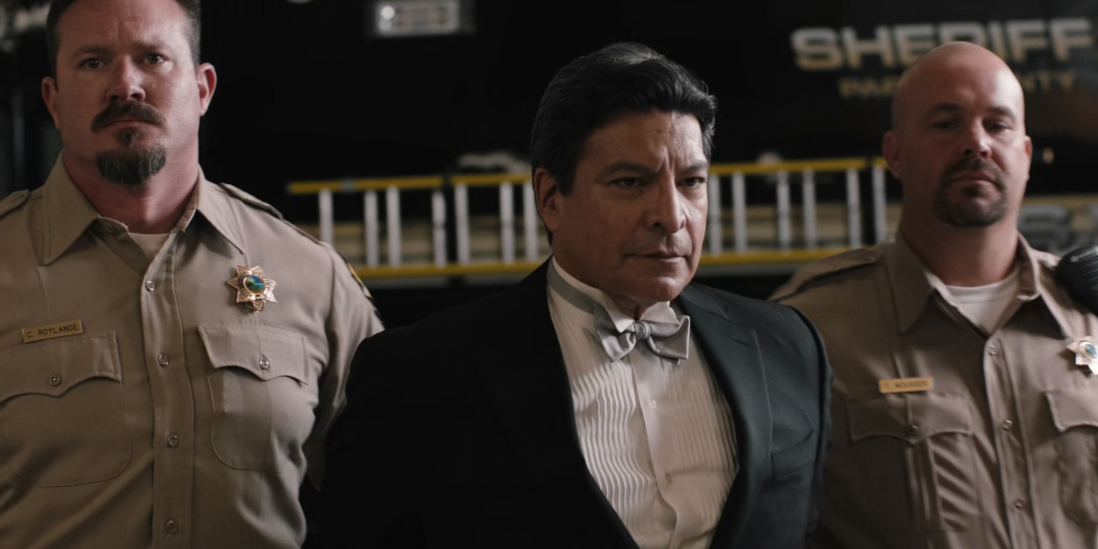 Two cops arrest Chief Thomas Rainwater in Yellowstone Season 1