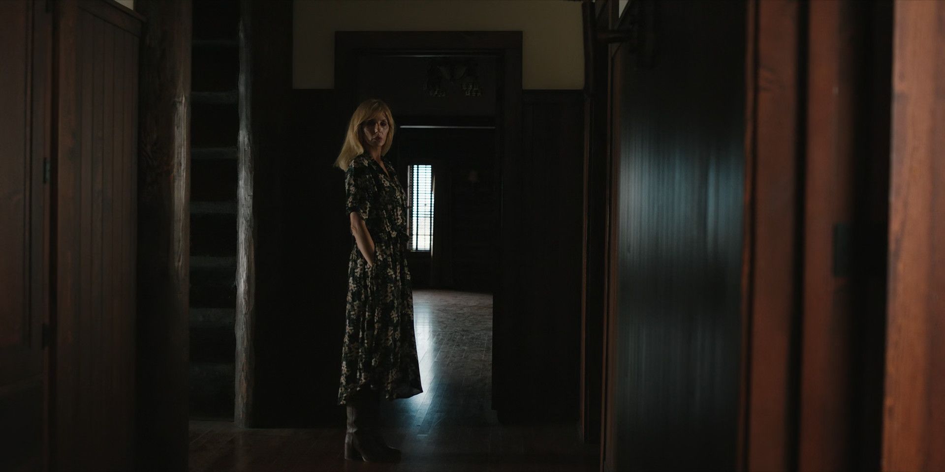 Beth stands in an empty Ranch in Yellowstone Season 5