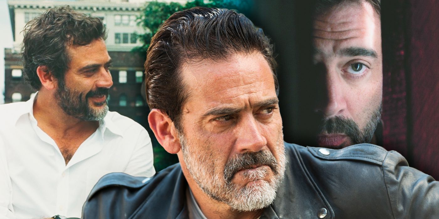 Negan with images of JDM from The Resident in the background