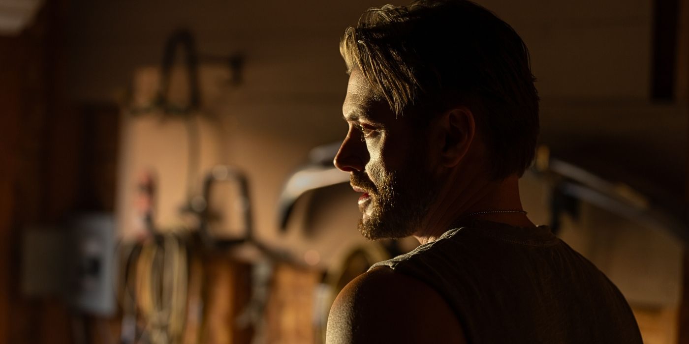 Jensen Ackles as Mark Meachum working out in Countdown 'Nothing Else Helps'