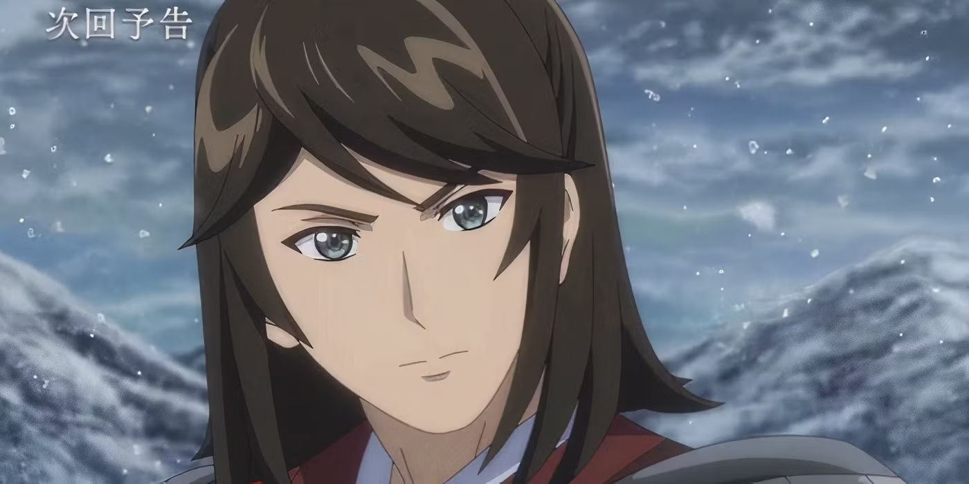 Rikuson in front of a snowy background in apothecary newspapers