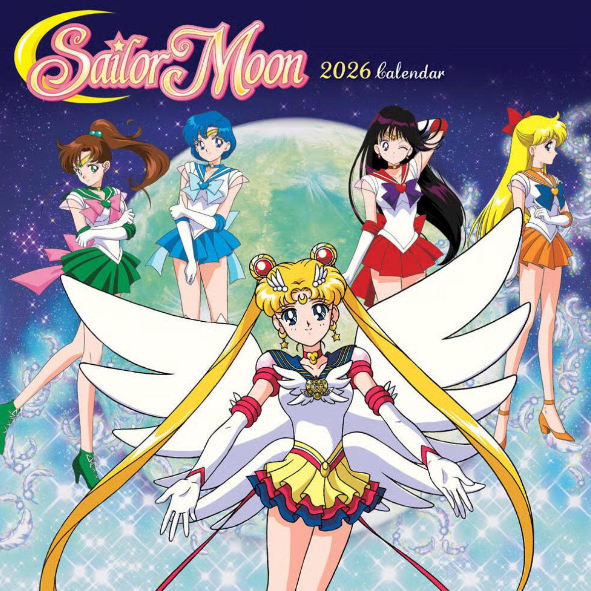 Calendário Sailor Moon 2026 - capa frontal
