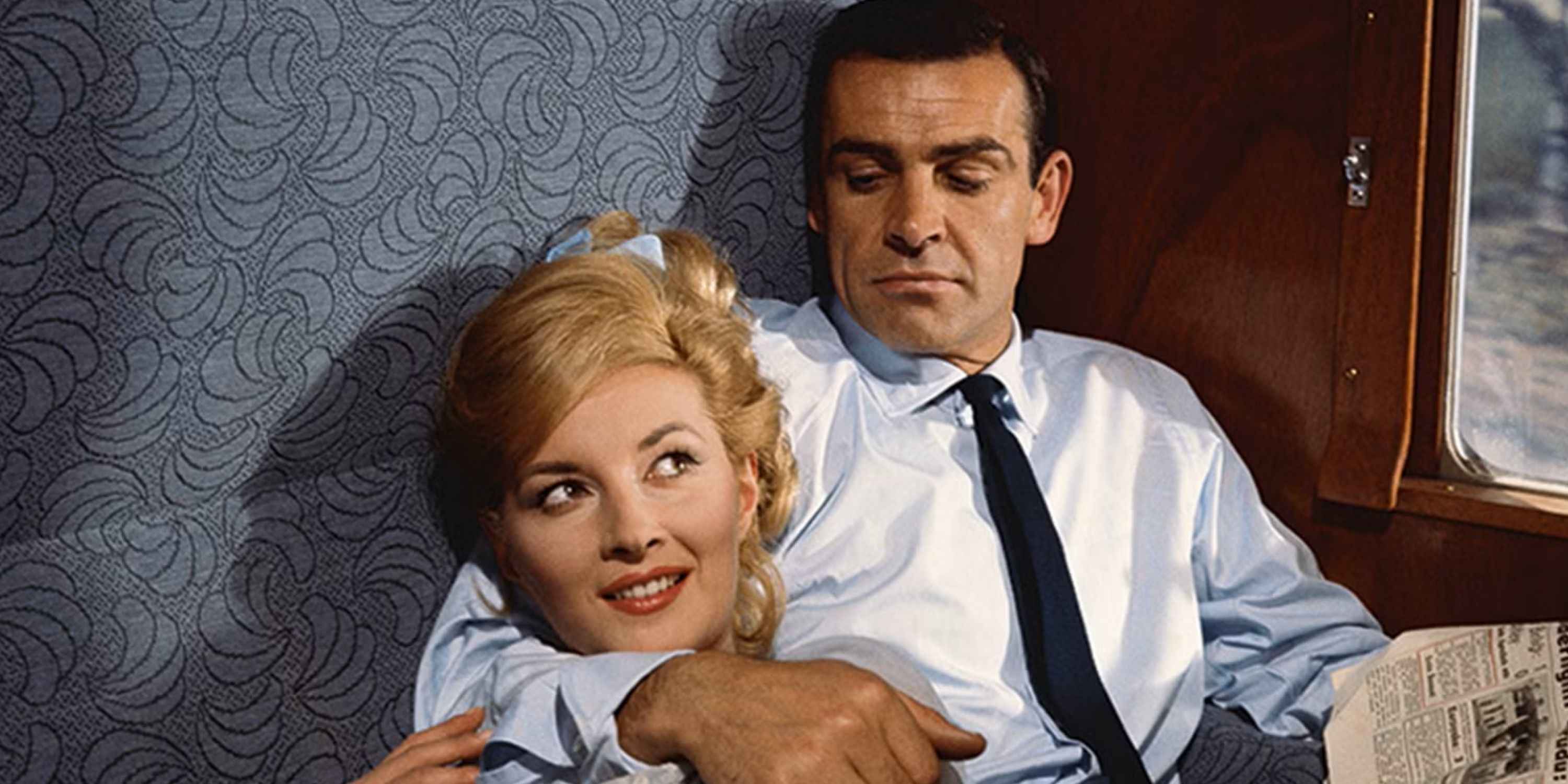 Bond and Tatiana in a train in From Russia With love