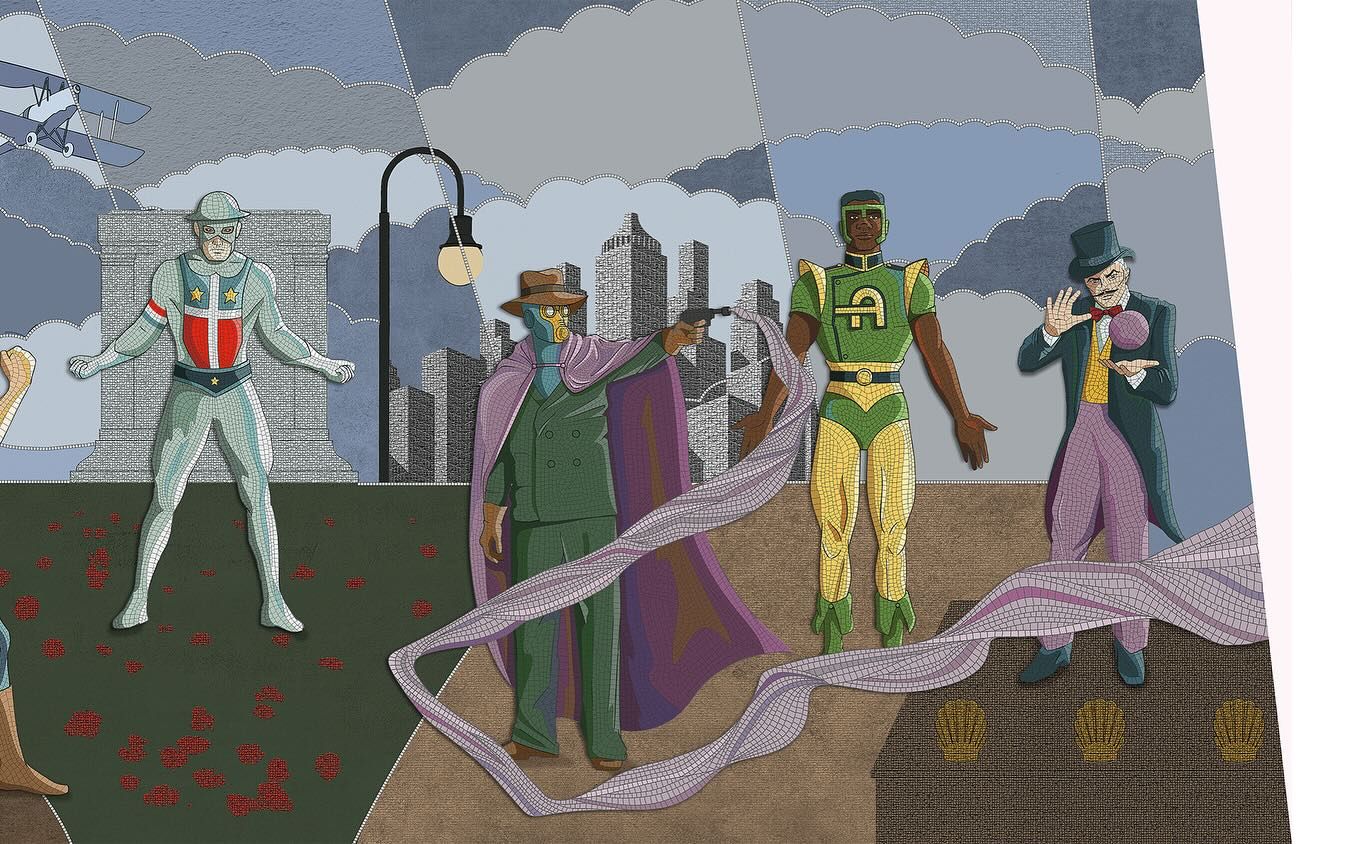Superman Hall of Justice mural 3