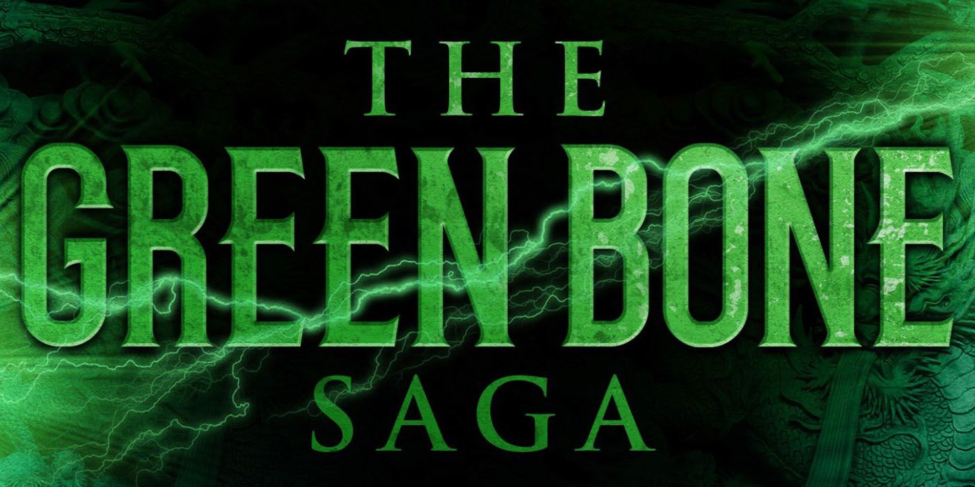 The Green Bone Saga Cover features the series name in green with a bolt of green lightning