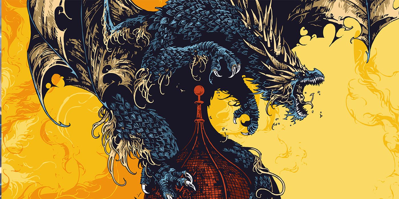 The Priory of the Orange Tree Cover features a dragon roaring.