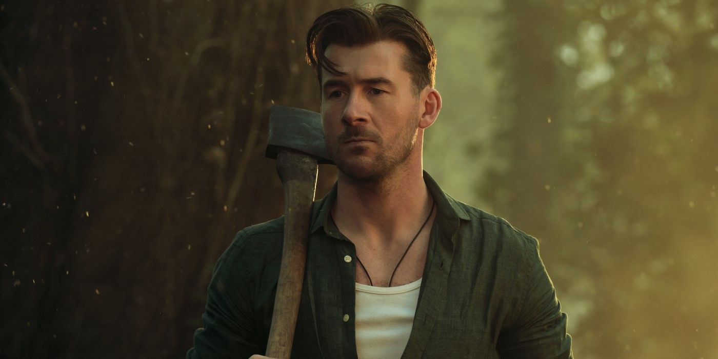 Close -up destruction with a hammer in Woodland for season 2 of Sandman, Part I 