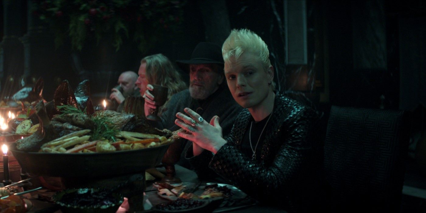 Odin and Loki seated at a banquet table in The Dreaming in the Sandman Volume 2, season 2 