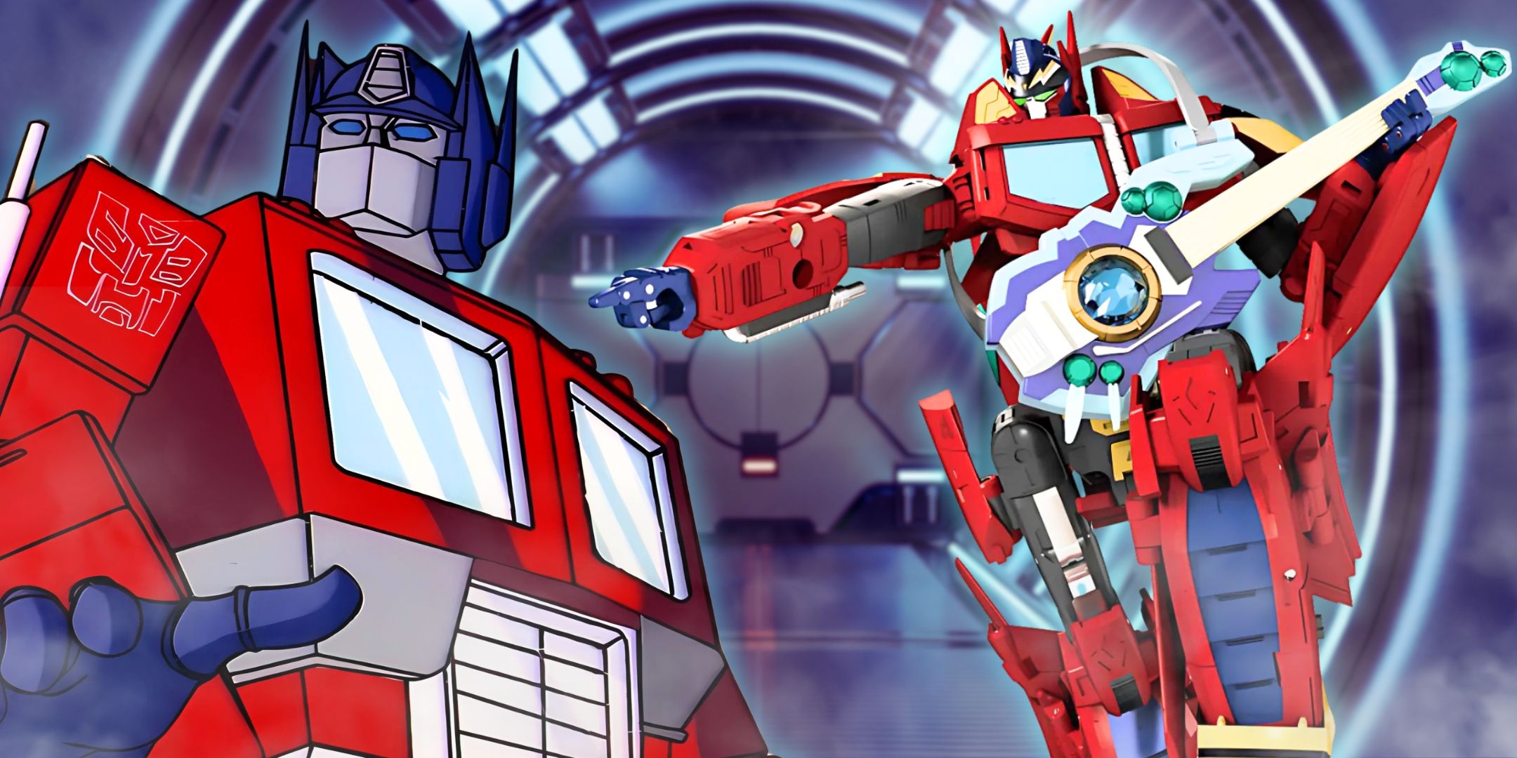Transformers G1 optimus prime with macross basara prime figure