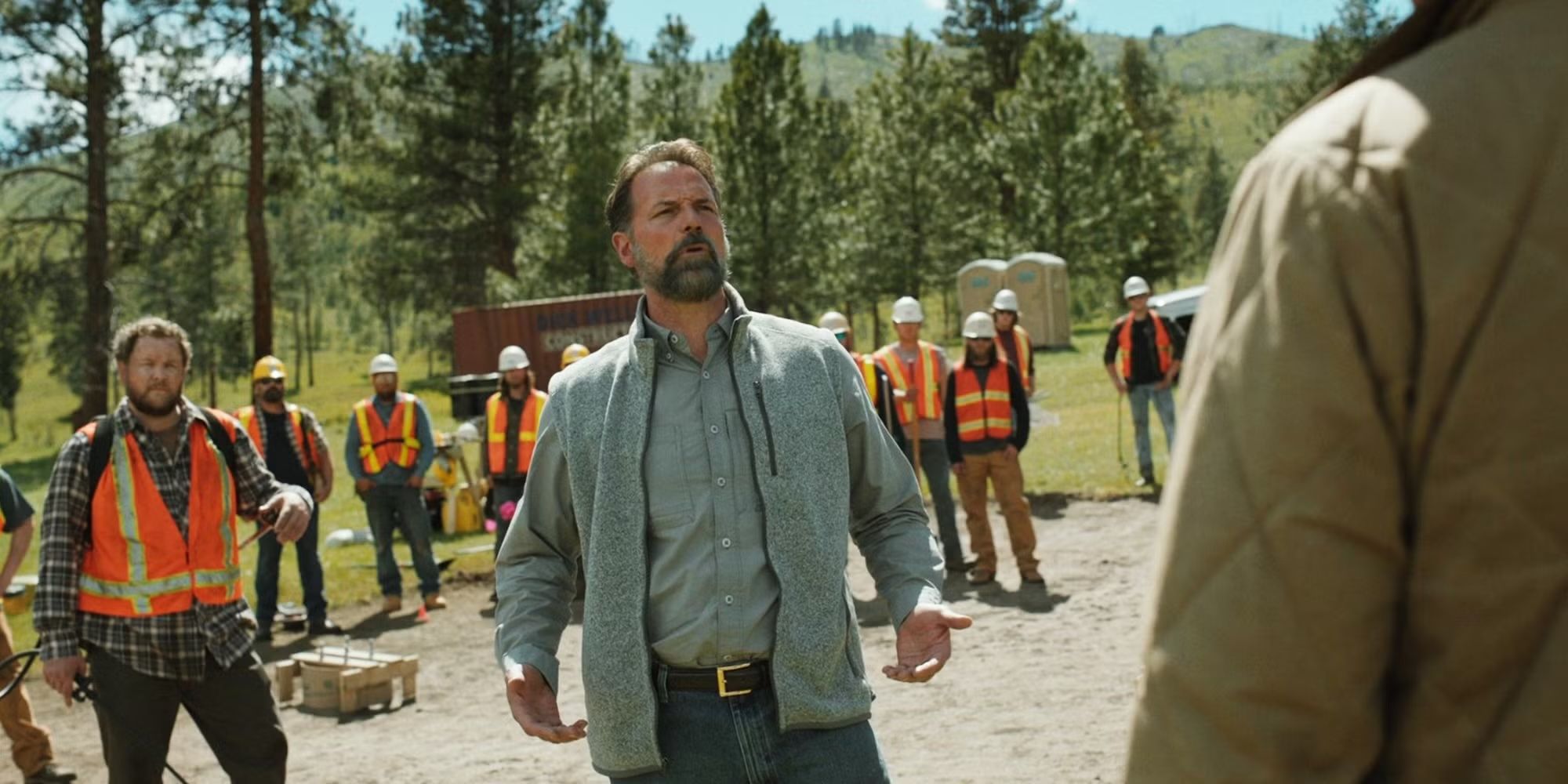 Construction site workers on Yellowstone