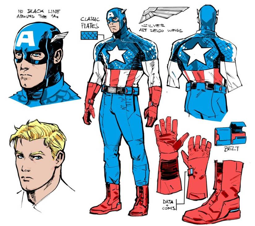 Captain America's new costume design