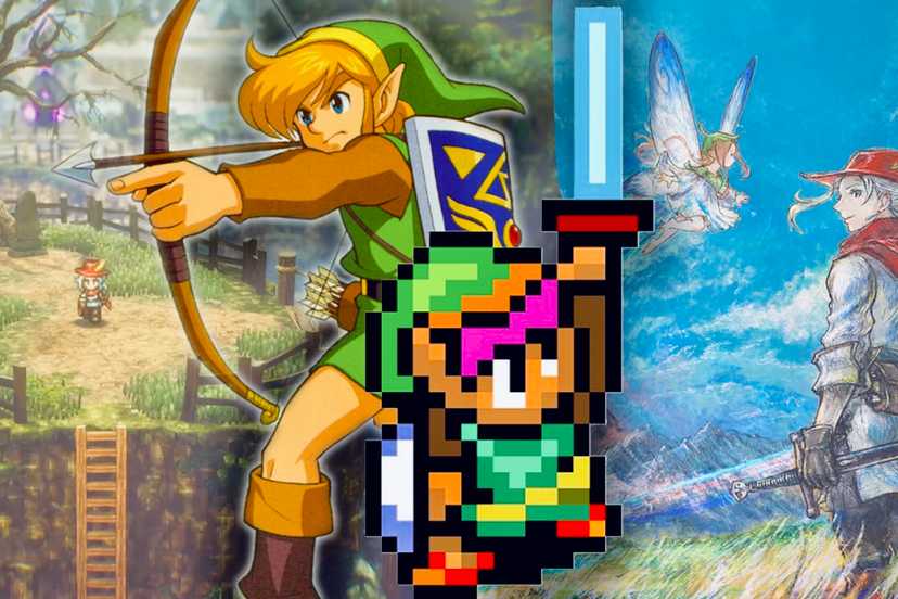 Link in The Legend of Zelda A Link to the Past with The Adventures of Elliot